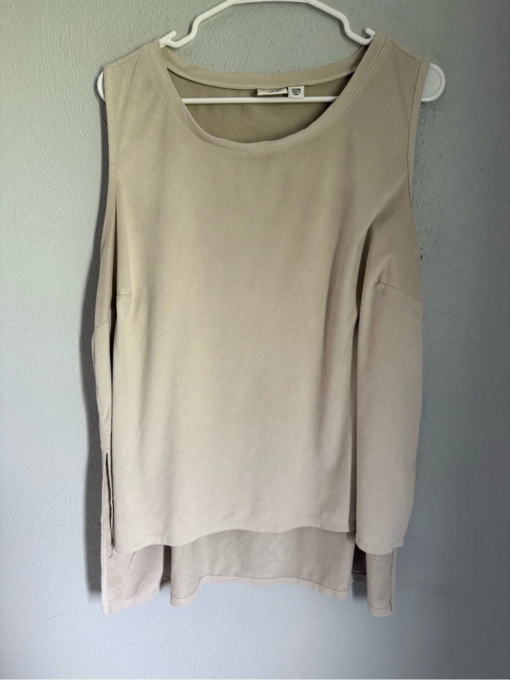 Cato Woman Neutral Beige Top with Soft Finish